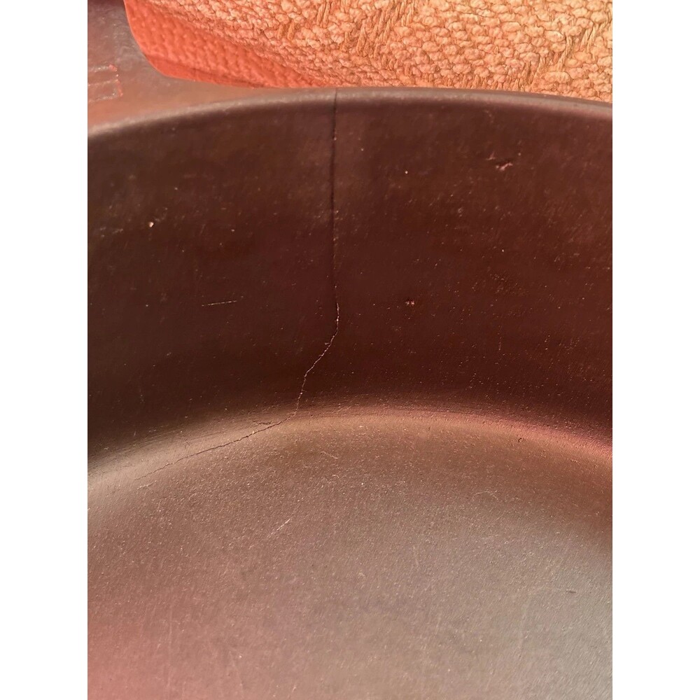 RARE Griswold Erie Pa USA #9 778 Large Block Logo Deep Skillet Crack 1920 - 1940 - Picture 10 of 11